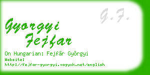 gyorgyi fejfar business card